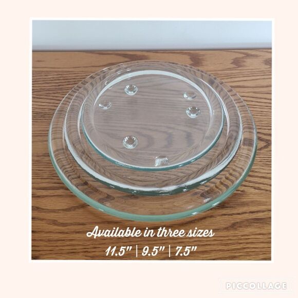 Vintage Libbey Legendary Clear Glass 7.5" Elegant Cupcake Candle Plate Platter - Picture 6 of 6